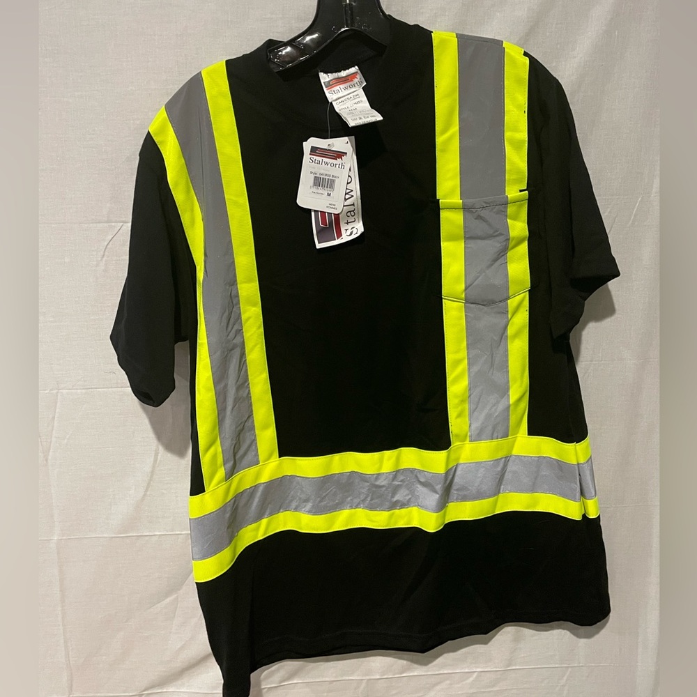 Mens Class 1 Level 2 high visibility  shirt. Black